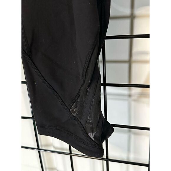 Lululemon athletica black mesh calf cropped leggings sz 8 - Picture 3 of 9